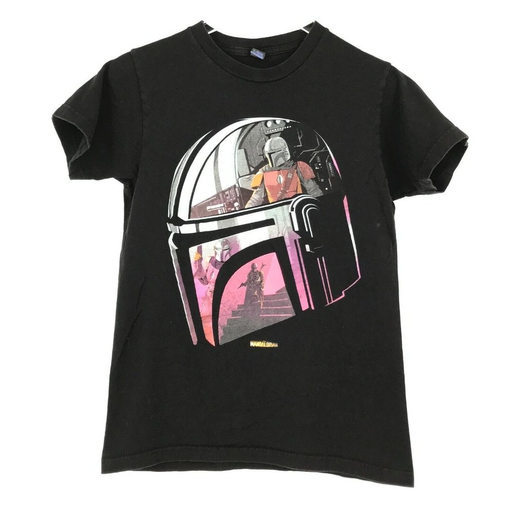 Star Wars Mens Shirt Small Mandalorian Big Helmet Short Sleeve Graphic Tee